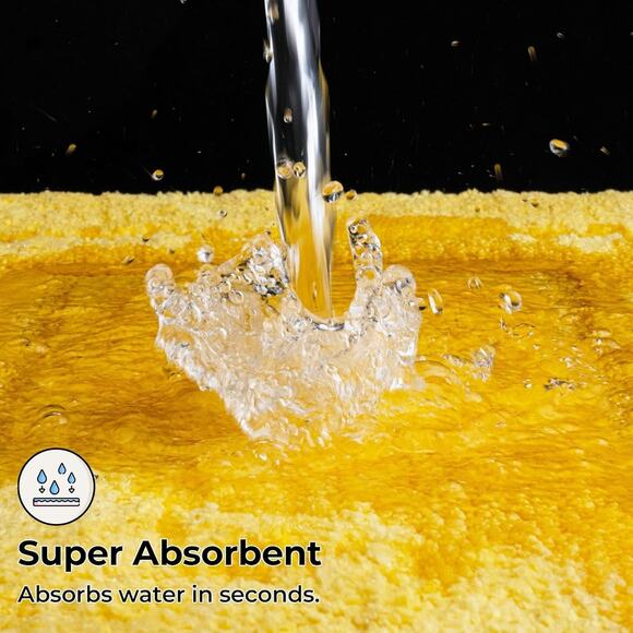 GRANNY SAYS Large Bathroom Rugs Non Slip 2' x 4' (24" x 48"), Yellow - Picture 4 of 7